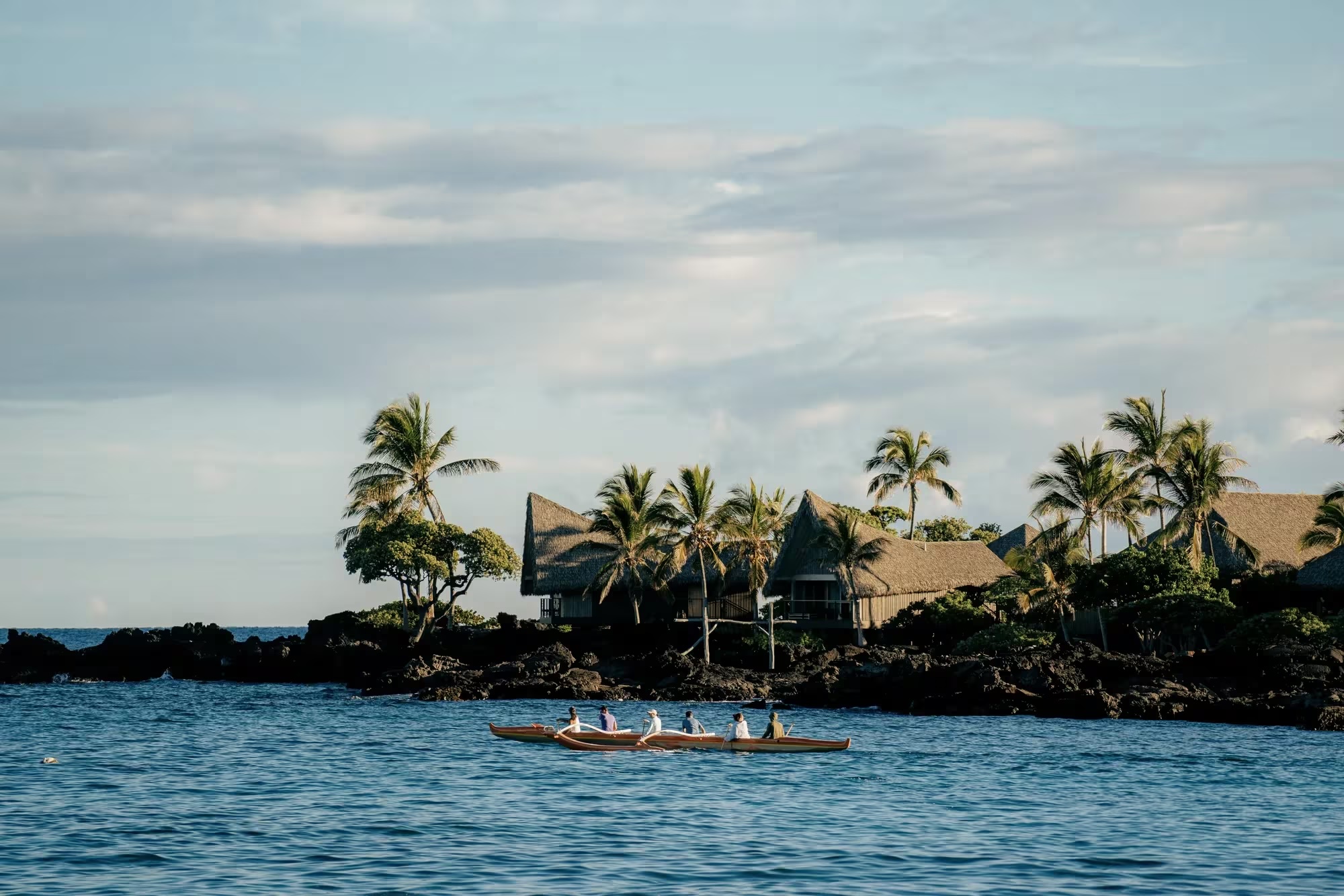 Sunrise paddle at Kona Village